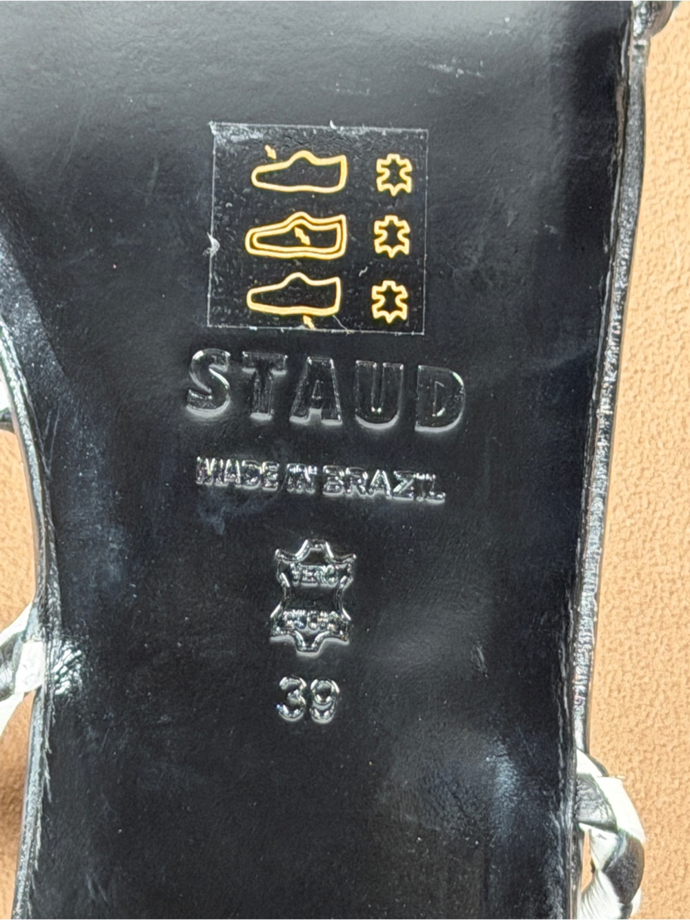 STAUD women's laurel sandal in black 39 - Picture 6 of 7